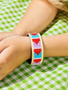 3入組diy鑽石繪畫手鏈,手工藝品,適用於節慶場合,是孩子和朋友生日和節日的理想禮物！ - 彩色 - 查看 5