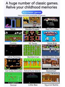 1 Pieza Consola De Juegos Portátil Manual Nueva Versión Clásica Retro Mini Macaron 400 Juegos Nostálgicos Rusos De Antaño - Gris - Ver 5