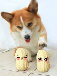 Đồ chơi Chó Mài Răng Đậu phụng Hình dạng Cót két Thú cưng Đồ chơi Chống cắn Đồ chơi Trái bóng - Nhiều màu - Xem 7