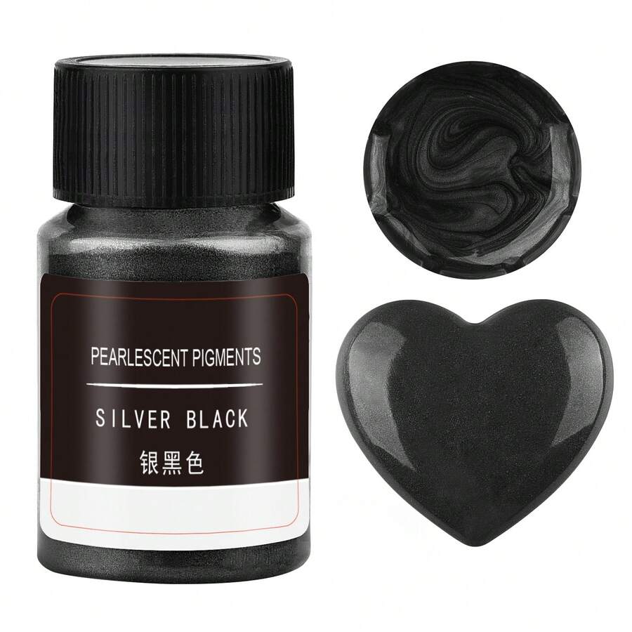 1入組10克珍珠光澤閃粉,可用於diy水晶膠、硅膠模具、蠟燭石膏製作、史萊姆和聚合物粘土填充、美人魚閃粉工藝等。 - 黑色 - 查看 1