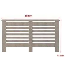 Wood Radiator Cover MDF Grill Shelf Cabinet Traditional Furniture Horizontal 152*81.5cm - Grey - View 1