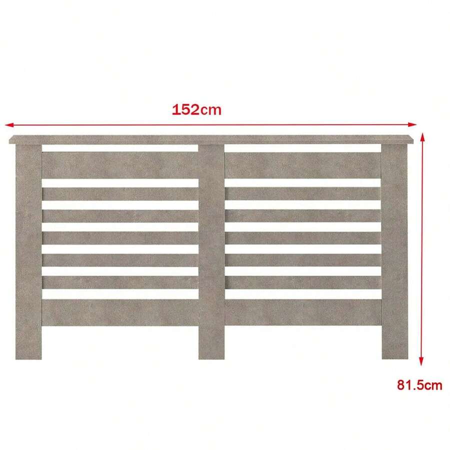 Wood Radiator Cover MDF Grill Shelf Cabinet Traditional Furniture Horizontal 152*81.5cm - Grey - View 1