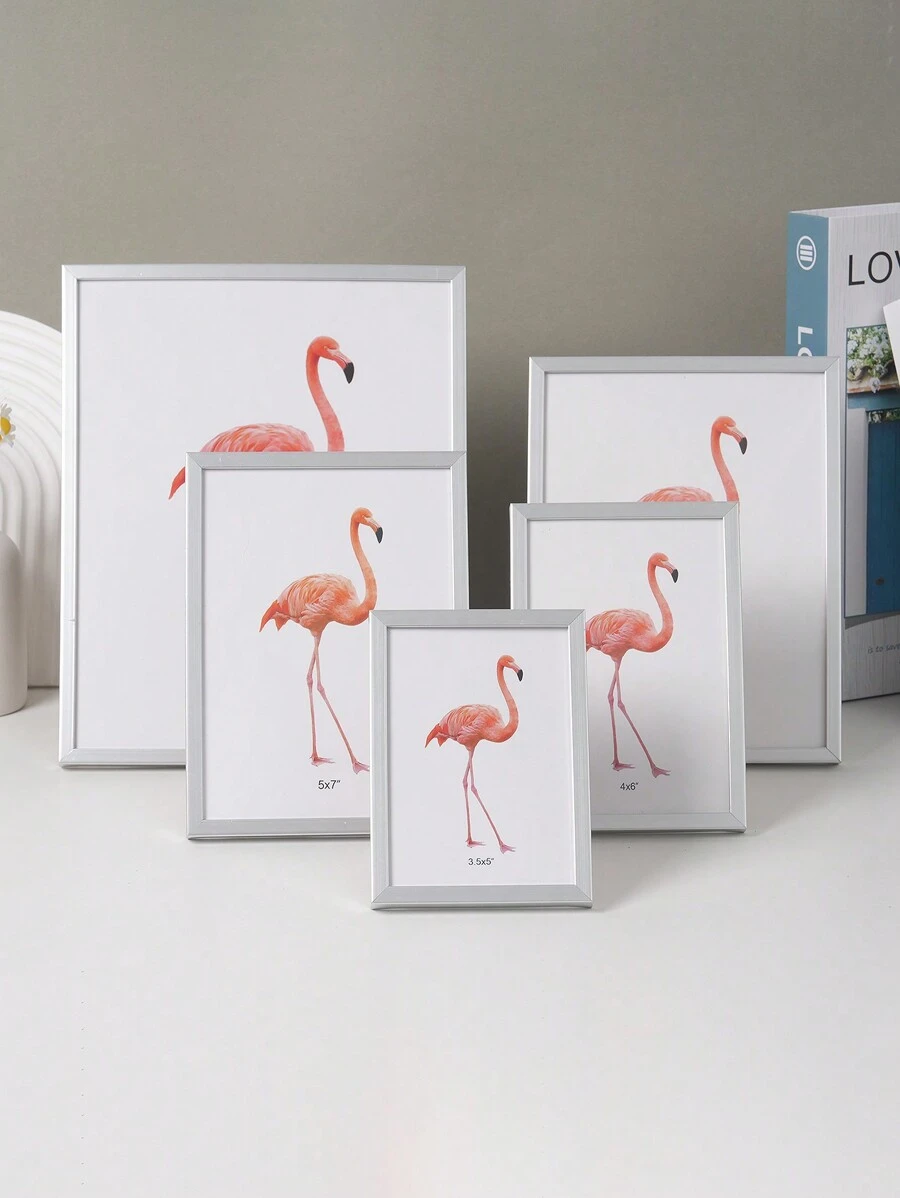 Wall-Mounted/Tabletop Dual-Use Minimalist Style Wpc Photo Frame (Including Photo Paper) Suitable For Home, Bedroom, Dining Room, Living Room (Random Photo Paper Dispatched)