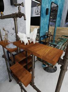 1卷聯繫紙紙木紋壁紙，磨損木紋聯繫紙，鄉村木紋剝離和貼上壁紙，防水自粘壁紙，可拆卸木紋壁紙卷，棕色