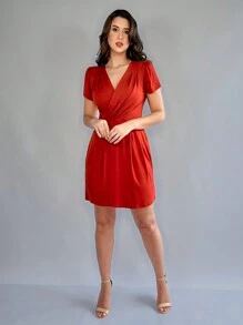 Women Dresses - 亮橙色 - 查看 2