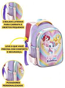Mochila Infantil De Costas Feminina Grande Unicórnio Mochila Menina Escolar Padrão De Unicórnio Crianças Mochila Escolar Garotas À Prova D'Água Bolsas