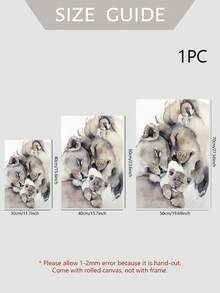 1入現代風獅子裝飾畫,客廳沙發背景牆壁掛畫,老虎和豹動物裝飾畫,無框 - 彩色 - 查看 4