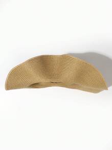 1頂女士大波浪邊草帽 波希米亞風