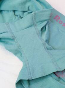 8pcs/Set Women's High Waist Elastic Anti-Light Four Corner Briefs With Simple Design And Cute Letter Print, Available In Various Colors Sports