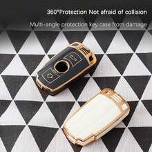 TPU車用智能鑰匙保護套適用於BMW E60 E61 E70 E81 E87 E90 E91 E92保護套配件 - 白色 - 查看 7