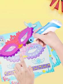 [Random Color Of Materials] 3d Printing Pen With Display- Including 3d Pen, 3 Initial Pla Filament Colors, Templates & Guide Book, Usb Charger - Blue - View 6