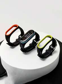 1pc Men Women Bamboo Joints Strap Compatible With Xiaomi Mi Band 7 6 5 4 3 , Honeycomb Texture Compatible With Mi Band 8 Bracelet Sport Belt Silicone Watchband Replacement Smartwatch Bracelet Compatible With Xiaomi Mi Band 3 4 5 6 7 8 Strap Red