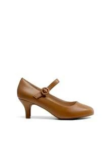 Women's Low Kitten Heels Closed Round Toe Pumps Dress Mary Jane Comfortable Shoes For Spring & Summer & Office Work