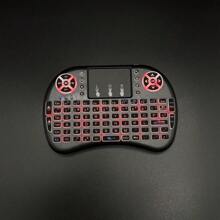 Mini Teclado WiFi con Mouse Pad Recargable para Computadoras Smart TV con teclas retro-Iluminadas 3 tonos - Negro - Ver 3