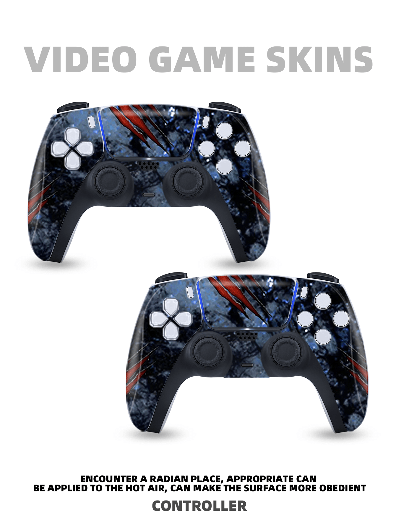 Playstation Pvc Patch สติ๊กเกอร์ การ์ตูน ความคมชัดสูง PVC ฝ้า ผิวหนัง สำหรับ PlayStation PS5 ...