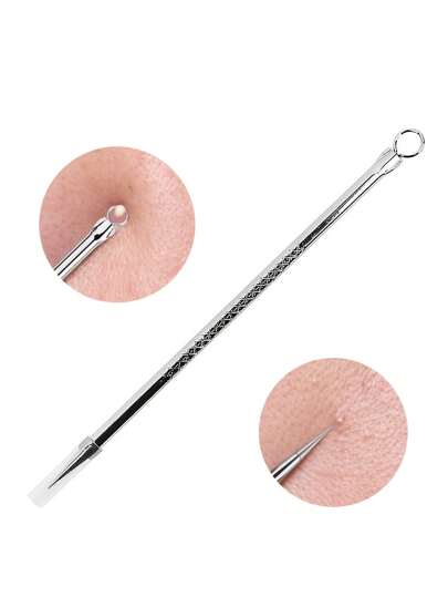 1pc Stainless Steel Double-Ended Pimple Needle & Acne Needle Portable Blackhead Removal Tool,Blackhead Remover,Beauty,Skin Care Products,Spa,Self Care,Skin Care Tools,Face Care,Esthetician Supplies,Skin,Face Wash,Facial