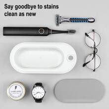 Ultrasonic Cleaner Sonic Wave Tank Glasses Watch Jewellery Cleaning Machine - White - View 9