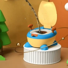 Baño Entrenador Infantil Niño Niña Inodoro Bacinica Segura - Amarillo Mostaza - Ver 4