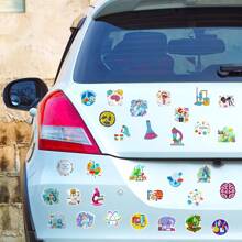 100pcs Science Stickers For Students, Vinyl Waterproof Chemistry Biology Microbiology Stickers For Laptop Water Bottle Notebook Luggage Computer, Science Classroom Decor Stickers For Teacher Adults - Red - View 8