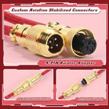 MAMBASNAKE C03 Braided Coiled Keyboard Cable, Pro Custom USB-C Double-Sleeved Aviator Cable For Gaming Keyboard, Type-C To USB-A With Detachable Metal Aviation Connect For Mechanical Keyboard - Red - View 7