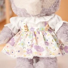 1套新品薰衣草木釦娃娃衣服,可拆卸服裝,包括1個頭部飾物+1件上衣+1件裙子,毛絨玩具/可愛/衣服 - 木扣衣裙 - 查看 2