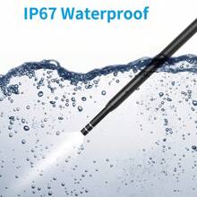 Kit de eliminación de cera de oído con otoscopio: cámara de oído visual HD de 5,5 mm con caja de almacenamiento de 6 luces LED, endoscopio de alcance inalámbrico con herramienta de eliminación de cera Cámara Endoscopio Wifi De Oídos, Otoscopio Con 6 Led's - Negro - Ver 5