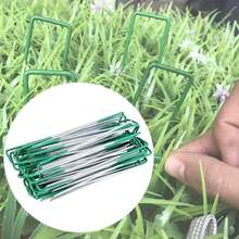 Fabric Galvanised Staples Garden Turf Pins Securing Pegs U Artificial Grass - Green - View 5