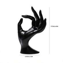 1 Pieza Soporte De Exhibición De Joyas En Forma De Mano Con Signo De Ok Para Pulseras, Anillos, Relojes, Anillos De Boda Y Otros Accesorios, Adecuado Para La Decoración Del Hogar - Negro - Ver 2