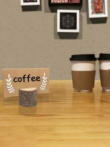 10pcs Place Card Holders,Place Rustic Wooden Card Holders Table Number Stands For Name Tags Food Markers Party Wedding Table Name Card Holder Memo Photo Picture Holder Card, Back To School Valentine Day