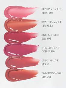 Rom&nd Romand Glasting Water Tint 01 Peony Ballet, High Viscosity, Creates Glossy And Hydrated Lip Makeup With Glass-Like Shine, Jelly-Like Texture, 6-Hour Moisturizing, Vegan Formula, Portable, Creates Korean Dewy Lip Makeup, Shiny On Camera, Moisturizes Dry Lips, Korean Cosmetics - 01 PEONY BALLET - 查看 4