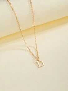 1pc Simplicity And Fashion Women's Alloy 26 English Initial Pendant Necklace - Yellow Gold - View 15