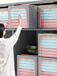 1個深柜式收納盒,用於季節性衣物分類整理,可折疊的大抽屜式家庭大容量,易於操作,摺疊存儲,可放置在沙發,床櫃等床底的各種場景中,具有大容量,方便移動 - 灰色 - 查看 9