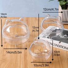 Transparent Splash-proof Bathroom For Hamster Bathing - Clear - View 6