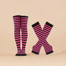 2pcs/Set Arm Sleeves + Stockings Socks High Tube Socks For European And American Festivals & Cosplay, Socks & Gloves - Multicolor - View 10