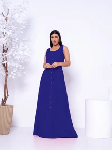 Women Dresses - 藍色 - 查看 5