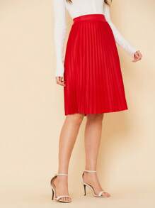 Women Skirts - Red - View 4