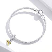 WOSTU 1 Pieza Colgante De Cuentas De Amuleto De Frutas Coloridas De Plata De Ley 925 Con Series De Piña, Aguacate, Fresa Linda, Manzana Roja Y Cereza Dulce Para Mujeres Hacer Pulseras Y Collares De Joyería Alta