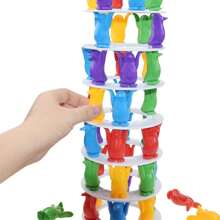 1 Caja Juego De Pinguinos Que Colapsa La Torre Para Fiestas, Educación Familiar, Reto De Construcción De Bloques Para Niños - Morado - Ver 4