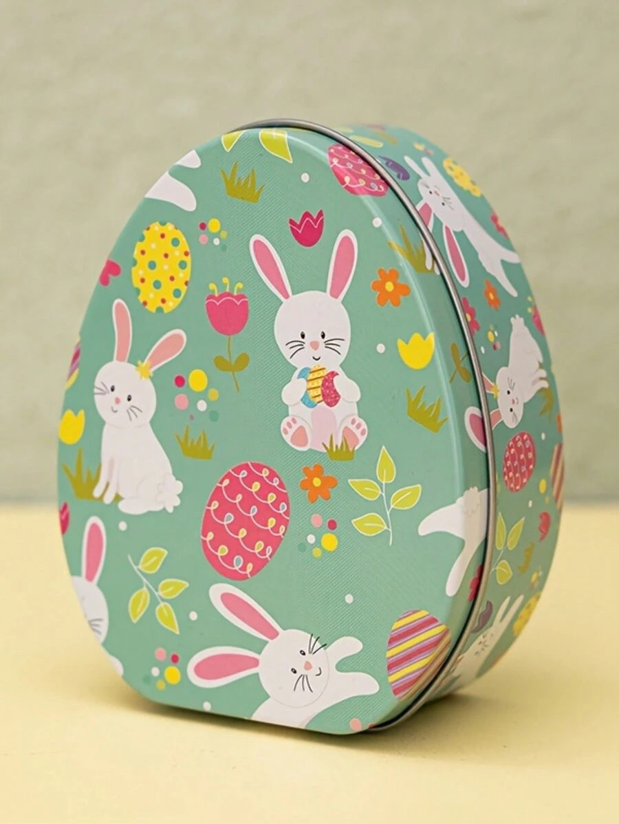 1 Pieza Bote De Lata Para Dulces De Pascua, Decoración De Vacaciones - Multicolor - Ver 1