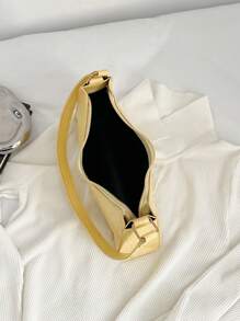 Túi đeo vai họa tiết hoa tối giản và sang trọng màu trơn - Màu vàng - Xem 8