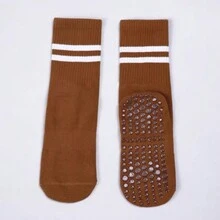 Pilates Socks Non-Slip Yoga Socks Solid Color Half-Toe Sports Socks - Orange - View 6