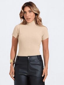 Women Tops - 米色 - 查看 4