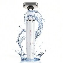 1入組男女電動身體毛髮刮刀,臉部毛髮刮刀,比基尼修剪器女性-濕/幹身體剃刀造型器,可更換刀頭,可充電usb,防水剃刀,白色 - 白色 - 查看 14