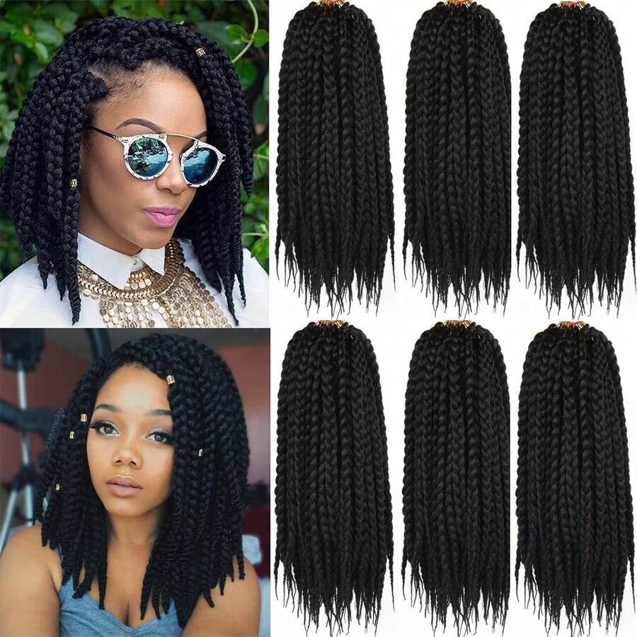 6Pcs Synthetic Crochet Braids Hair Extensions Goddess Box Braids