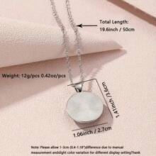 suteyi قلادة دائرية رائعة بزخرفة طائر اللقلق الجميل الملون، هدية خاصة بأسلوب البوهيمي للفتيات، هدية وعيد الميلاد - فضي - مشاهدة 4