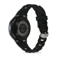 20mm 22mm 1pc Watch Strap Compatible With Samsung Galaxy Watch 4 5 6 Classic 40mm 44mm Gear S3 Silicone Bracelet Galaxy Watch 5 Pro 45mm, Band Compatible With Galaxy Watch Active 3/2/Gear S3/Amazfit Bip Bracelet Hua Wei Watch GT 2/3 Pro Bands - Black - View 4