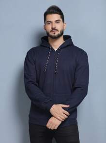 Men Zip-Up Hoodies - Navy Blue - View 5
