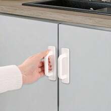 1pc Cabinet Handles Kitchen Door Handles Cupboard Pulls Drawer Knobs Self-Adhesive No-Drill Furniture Door Pulls - Gold - View 5