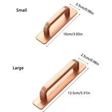 1pc Cabinet Handles Kitchen Door Handles Cupboard Pulls Drawer Knobs Self-Adhesive No-Drill Furniture Door Pulls - Gold - View 4