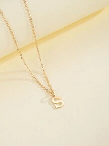 1pc Simplicity And Fashion Women's Alloy 26 English Initial Pendant Necklace - Yellow Gold - View 21